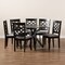 Baxton Studio Elena Modern and Contemporary Grey Fabric and Dark Brown Finished Wood 7-Piece Dining Set 174-10534-10894-Zoro - alternate 4